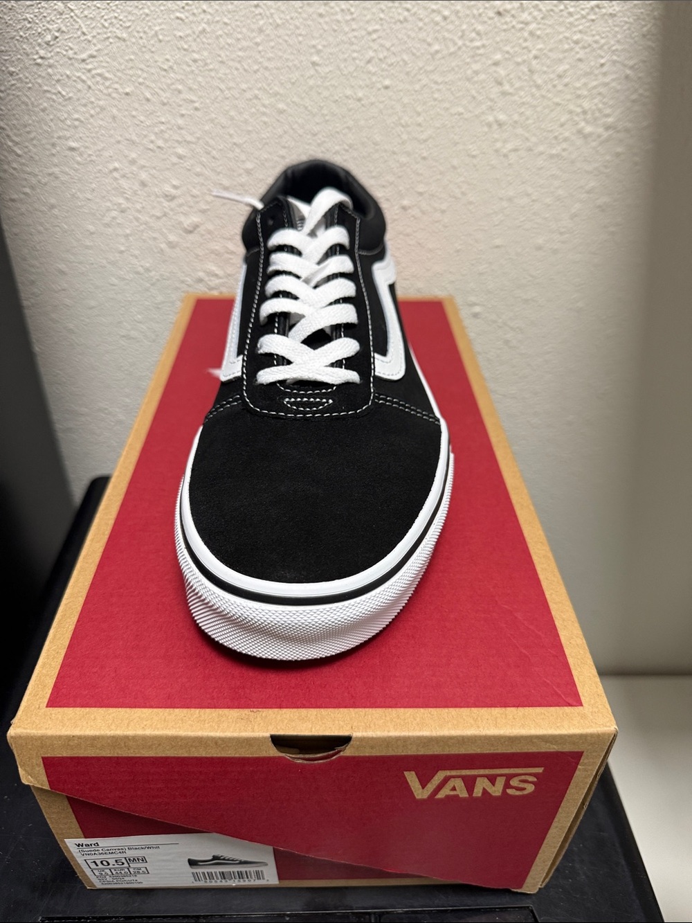Vans Ward Low-Top Sneakers in Black and White